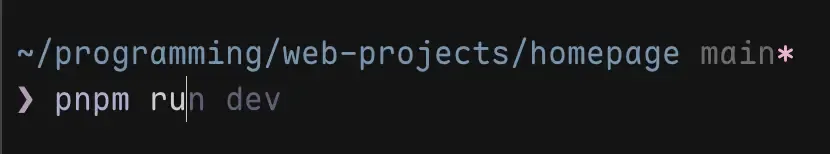 The pure prompt showing async git status